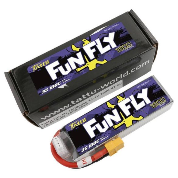 Tattu Funfly 1800mAh 11.1V 100C 3S1P XT60 akkumulátor