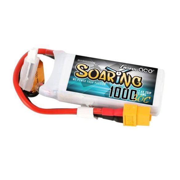 Gens Ace Soaring 1000mAh 7.4V 30C 2S1P XT60 akkumulátor