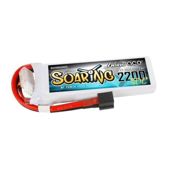 Akumulátor Gens Ace Soaring 2200mAh 7.4V 30C 2S1P EC3/XT60/T-csatlakozó