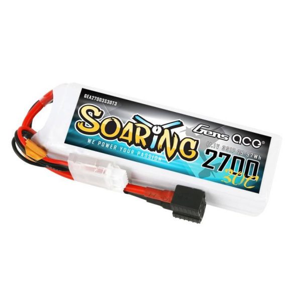 Gens Ace Soaring 2700 mAh 11,1 V 30C 3S1P akkumulátor EC3 / XT60 / T-dugóval