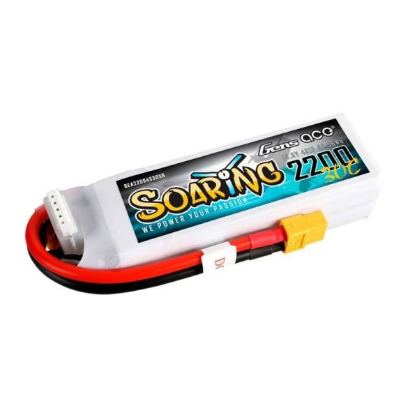 GensAce Soaring LiPo 2200mAh 14.8V 30C 4S1P akkumulátor