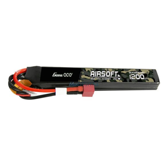 Gens Ace 25C 1200mAh 3S1P 11.1V nyerges Airsoft Gun Lipo akkumulátorT Plug