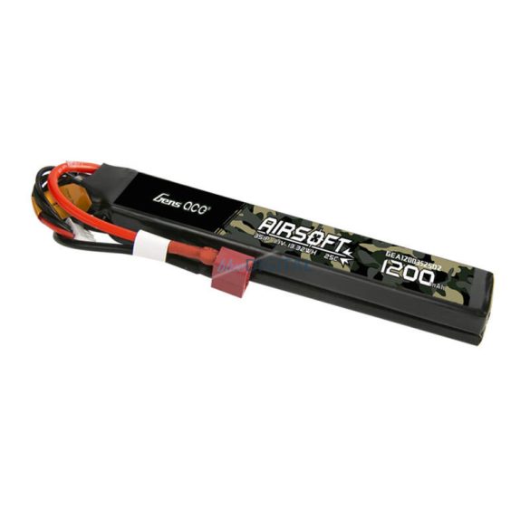 Gens Ace 25C 1200mAh 3S1P 11.1V nyerges Airsoft Gun Lipo akkumulátorT Plug