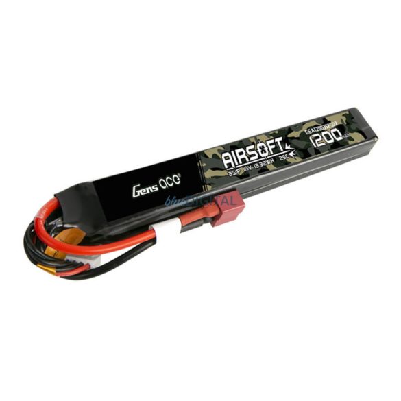 Gens Ace 25C 1200mAh 3S1P 11.1V nyerges Airsoft Gun Lipo akkumulátorT Plug