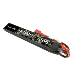 Gens ace 25C 1300mAh 2S1P 7.4V nyereg Airsoft Gun Lipo akkumulátor T dugóval