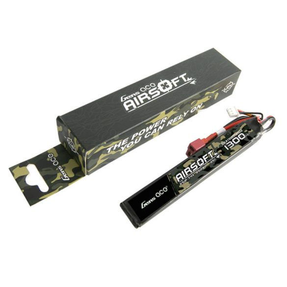 Gens ace 25C 1300mAh 2S1P 7.4V nyereg Airsoft Gun Lipo akkumulátor T dugóval