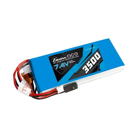 Akkumulátor LiPo Gens Ace 3500mAh 7,4V 1C 2S1P RX/TX