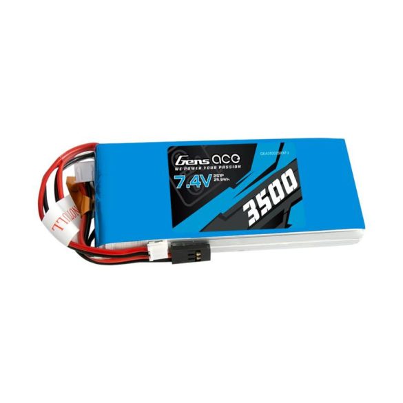 Akkumulátor LiPo Gens Ace 3500mAh 7,4V 1C 2S1P RX/TX