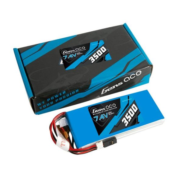 Akkumulátor LiPo Gens Ace 3500mAh 7,4V 1C 2S1P RX/TX