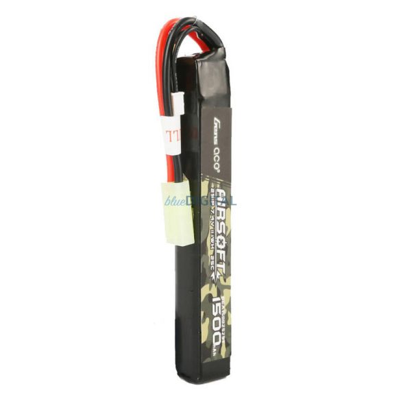 Gens ace 25C 1500mAh 2S1P 7.4V Airsoft Gun Lipo Batterymini Tamiya Plug Tamiya akkumulátor