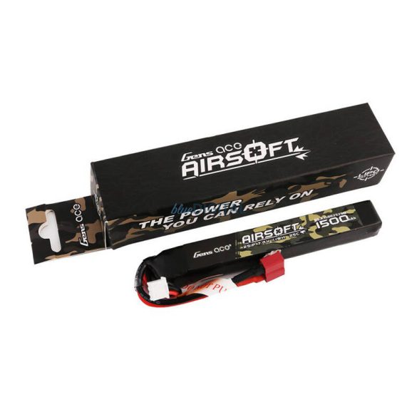 Gens ace 25C 1500mAh 2S1P 7.4V Airsoft Gun Lipo akkumulátorT Plug