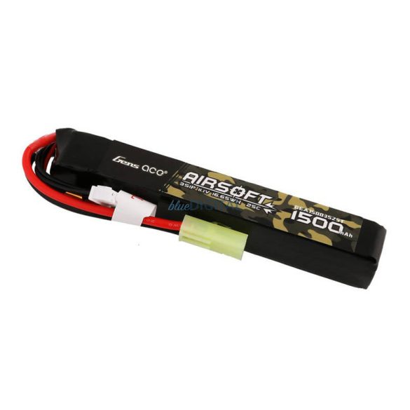 Gens ace 25C 1500mAh 3S1P 11.1V Airsoft Gun Lipo Batterymini Tamiya Plug Tamiya akkumulátor