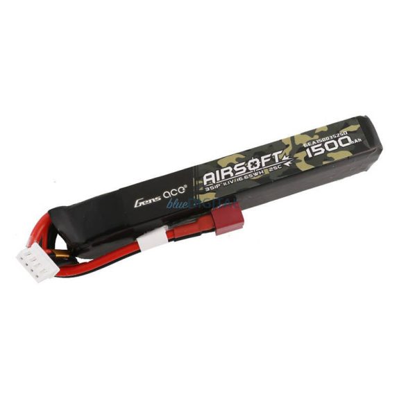 Gens ace 25C 1500mAh 3S1P 11.1V Airsoft Gun Lipo akkumulátorT Plug