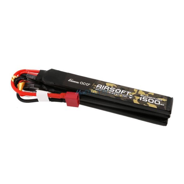 Gens ace 25C 1500mAh 3S1P 11.1V Nunchuck 3X Airsoft Gun Lipo akkumulátorT Plug