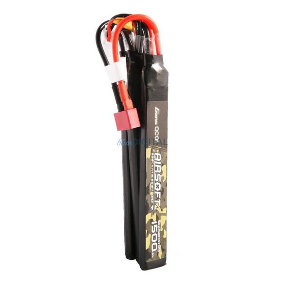 Gens ace 25C 1500mAh 3S1P 11.1V Nunchuck 3X Airsoft Gun Lipo akkumulátorT Plug