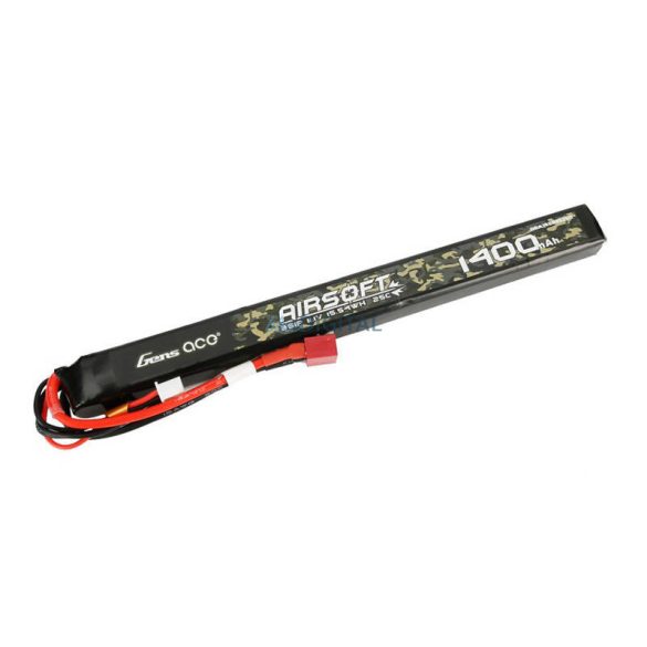 Gens ace 25C 1400mAh 3S1P 11.1V Airsoft Gun Lipo akkumulátorT Plug