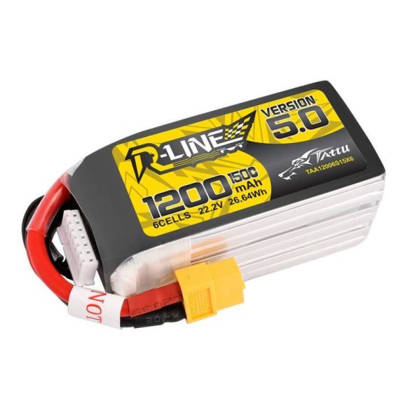 Tattu R-Line 5.0 1200mAh 22.2V 150C 6S1P XT60 akkumulátor