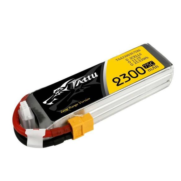 Akkumulátor csomag TATTU 2300mAh 11.1V 75C 3S1P Lipo XT60-mal 2300mAh 11.1V 75C 3S1P Lipo