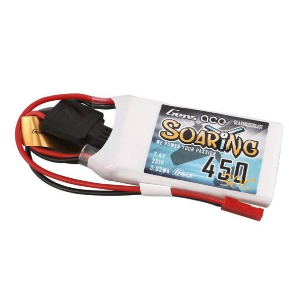 Akkumulátor Gens ace G-Tech Soaring 450mAh 7,4V 30C 2S1P JST-SYP