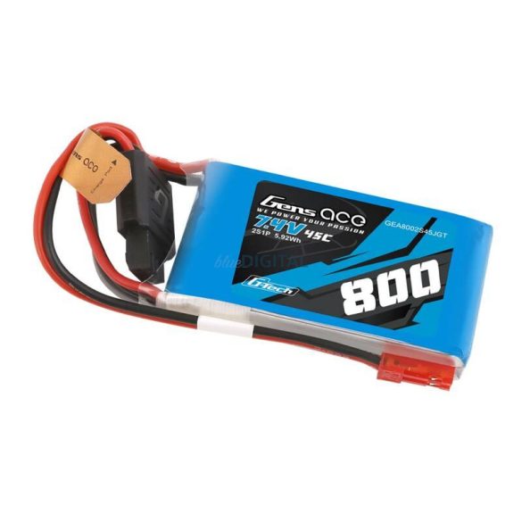 Gens ace G-Tech Lipo 800mah 7,4V 45C 2S1P Lipo akkumulátor