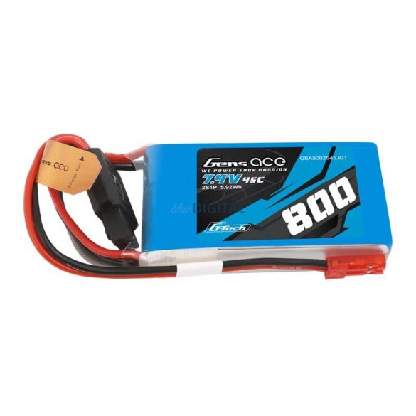 Gens ace G-Tech Lipo 800mah 7,4V 45C 2S1P Lipo akkumulátor