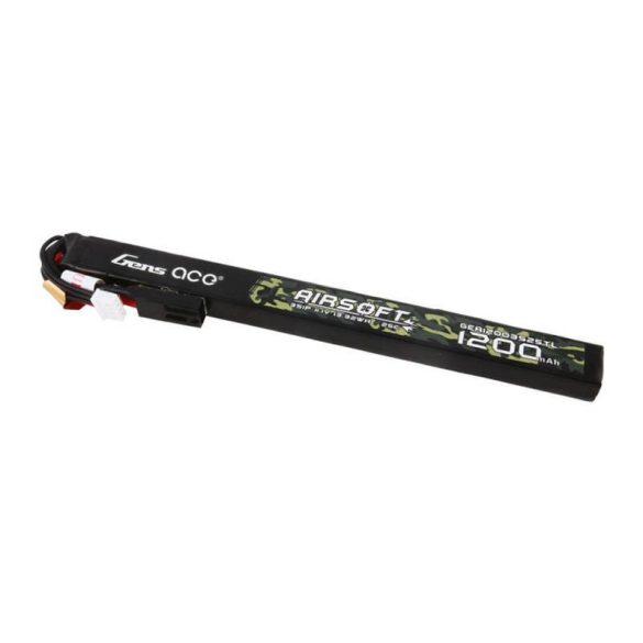 Gens ace 25C 1200mAh 3S1P 11.1V Airsoft Gun Lipo akkumulátor mini Tamiya csatlakozóval Hosszú méret