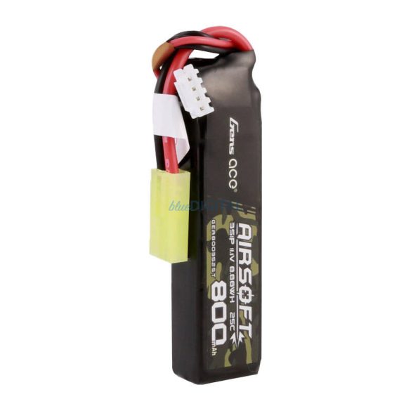 Gens Ace Lipo 800MAH 11.1V 25C 3S1P Airsoft Gun Lipo Batterymini Tamiya Plug akkumulátorok