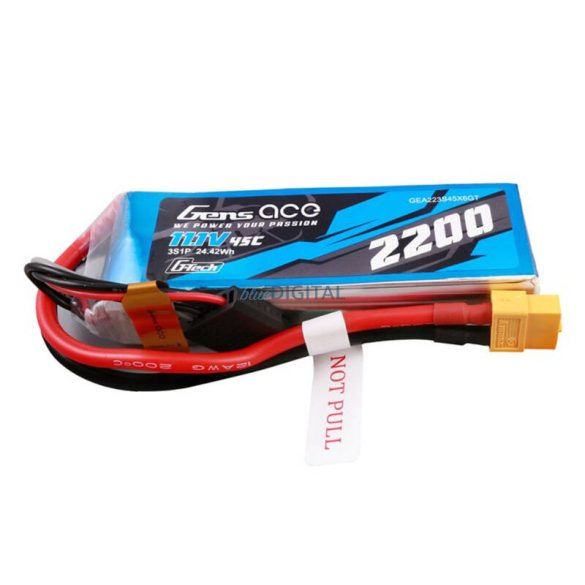 Gens Ace G-Tech 2200mAh 11.1V 45C 3S1P akkumulátorXT60 Plug