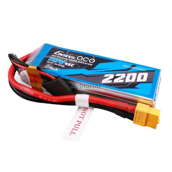 Gens Ace G-Tech 2200mAh 11.1V 45C 3S1P akkumulátorXT60 Plug