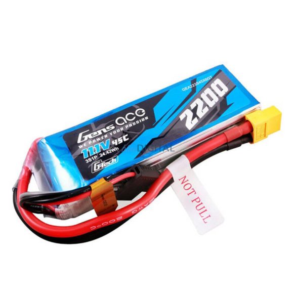 Gens Ace G-Tech 2200mAh 11.1V 45C 3S1P akkumulátorXT60 Plug