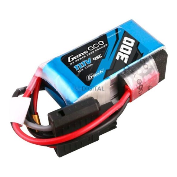 Gens Ace G-Tech 300mAh 11.1V 45C 3S1P Lipo akkumulátor csomag JST-SYP dugó JST-SYP dugó