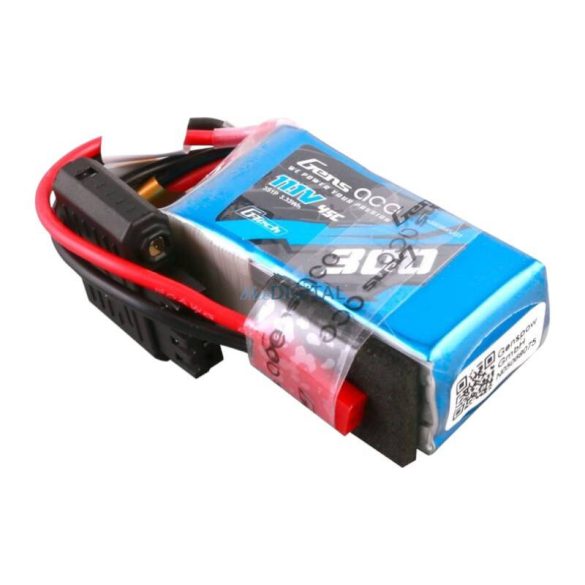 Gens Ace G-Tech 300mAh 11.1V 45C 3S1P Lipo akkumulátor csomag JST-SYP dugó JST-SYP dugó