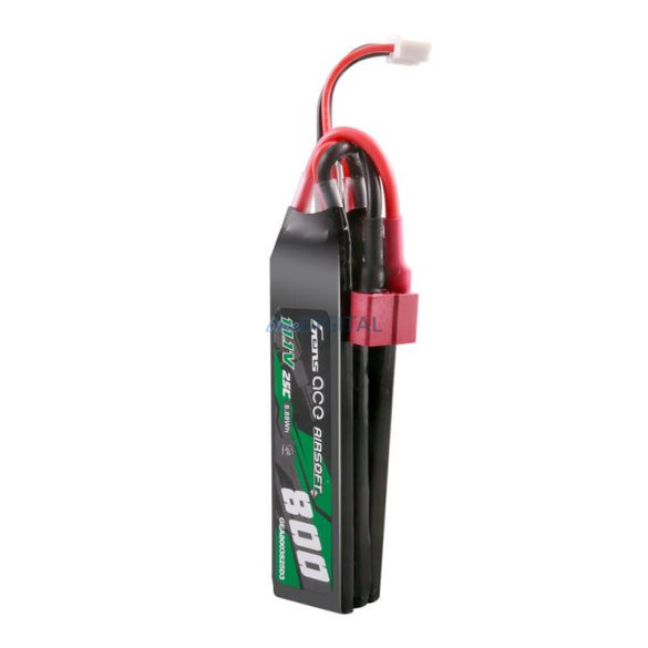 Gens ace 25C 800mAh 3S1P 11.1V NUNCHUCK 3X Airsoft Gun Lipo akkumulátorDeans(T) Plug