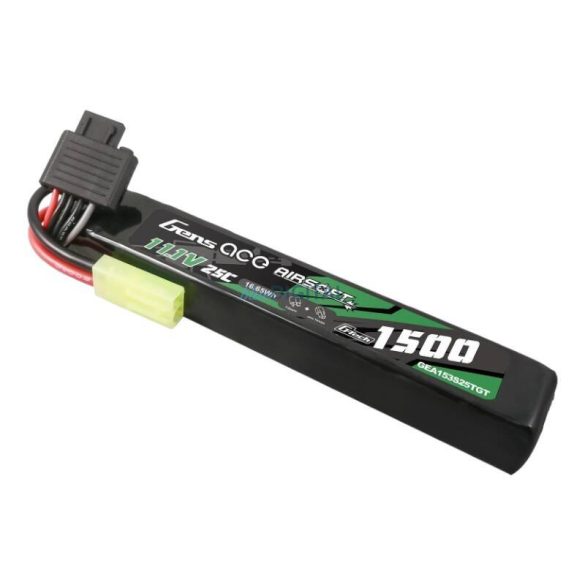 Gens ace G-Tech 25C 1500mAh 3S1P 11.1V Airsoft Gun Lipo akkumulátorTamiya