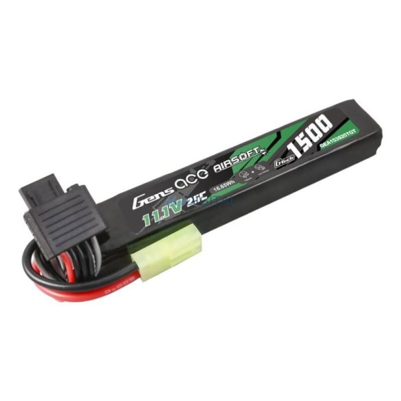 Gens ace G-Tech 25C 1500mAh 3S1P 11.1V Airsoft Gun Lipo akkumulátorTamiya