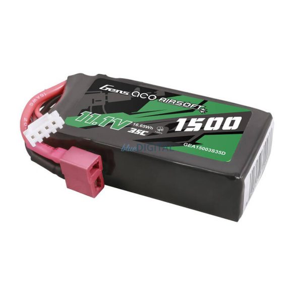 Gens ace 35C 1500mAh 3S1P 11.1V Airsoft Gun Lipo akkumulátorT Plug