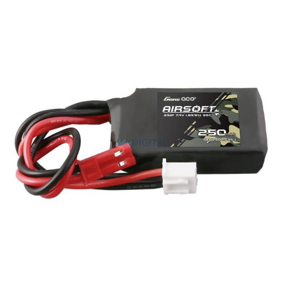 Gens ace 250mAh 7.4V 35C 2S1P Airsoft Gun Lipo akkumulátor JST-SYP Plug JST-SYP Plug