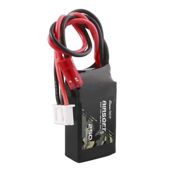 Gens ace 250mAh 7.4V 35C 2S1P Airsoft Gun Lipo akkumulátor JST-SYP Plug JST-SYP Plug