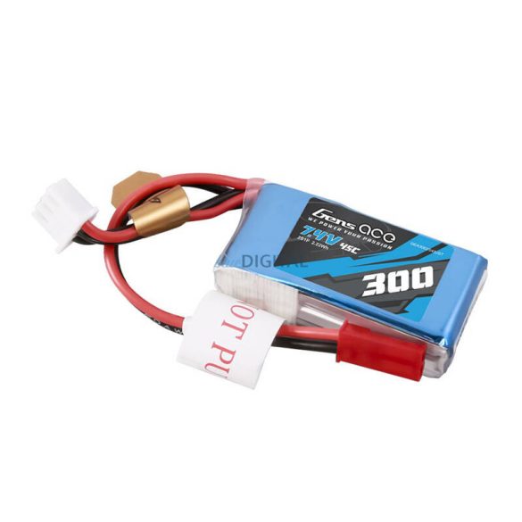 Gens Ace 300mAh 7.4V 45C 2S1P Lipo akkumulátor csomagJST-SYP dugó