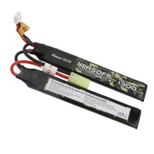 Gens ace 25C 1300mAh 2S1P 7.4V nyereg Airsoft Gun Lipo akkumulátor mini Tamiya csatlakozóval