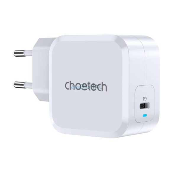 Choetech PD8007 hálózati töltő 1xUSB-C csatlakozással PD 45W - fehér