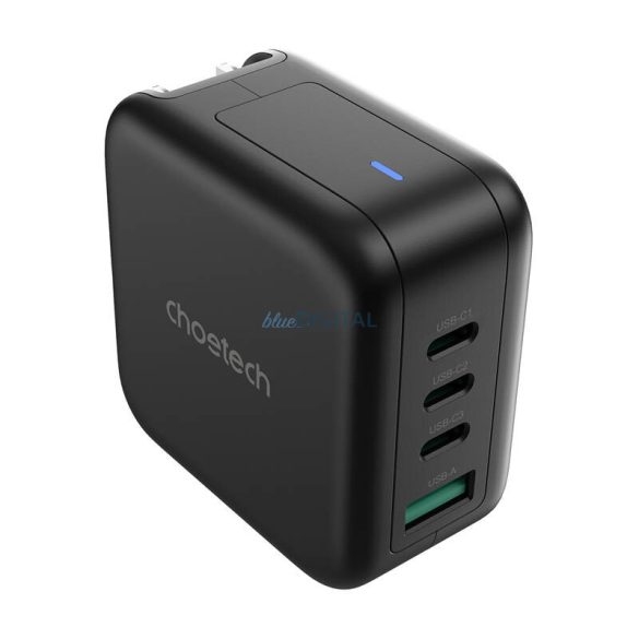 Choetech PD6055 utazó töltő EU/UK/AU adapterekkel, 70W GaN - fekete