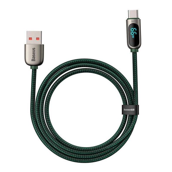 Baseus kijelzőkábel USB Type-C-hez, 66W, 1m (zöld)