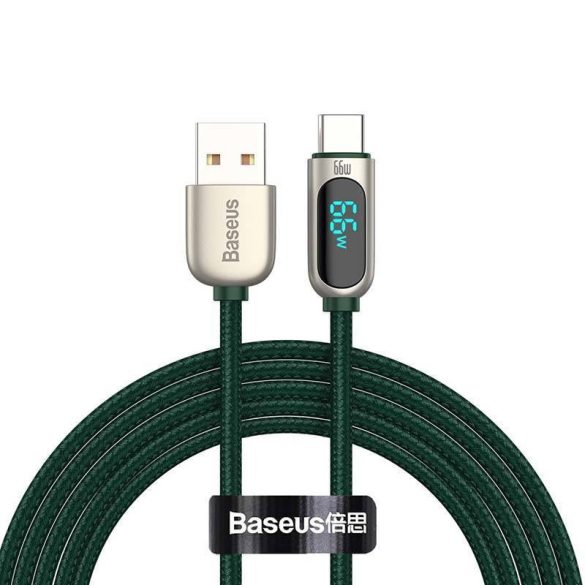 Baseus kijelzőkábel USB Type-C-hez, 66W, 1m (zöld)