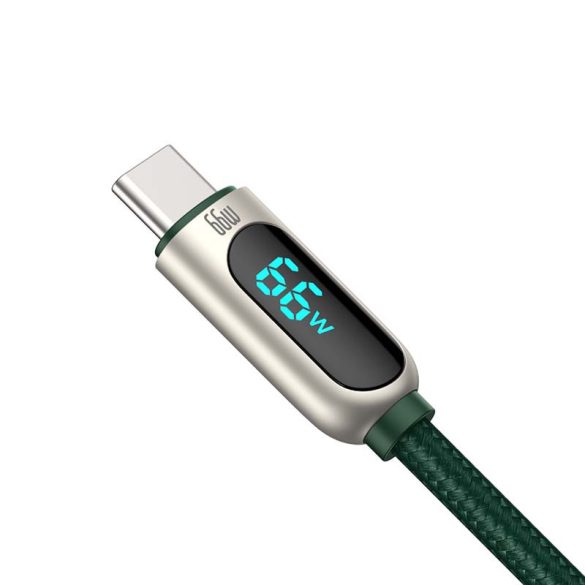 Baseus kijelzőkábel USB Type-C-hez, 66W, 1m (zöld)