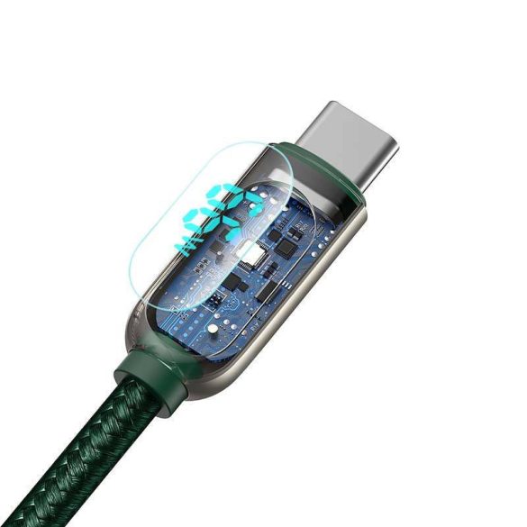 Baseus kijelzőkábel USB Type-C-hez, 66W, 2m (zöld)