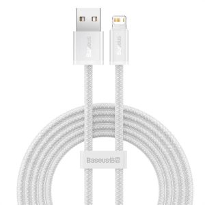 USB-kábel a Lightning Baseus Dynamic, 2,4A, 2m (fehér)