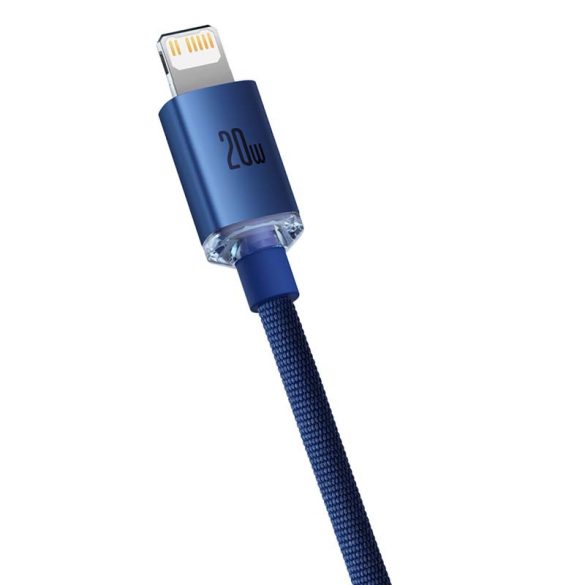 Baseus Crystal USB-C kábel a Lightninghez, 20W, 1.2m (kék)