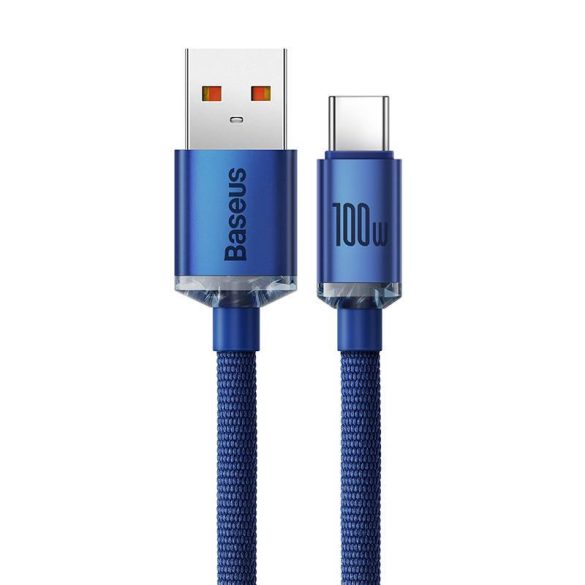USB-kábel a USB-C Baseus Crystal Shine, 5A, 1.2m (kék)