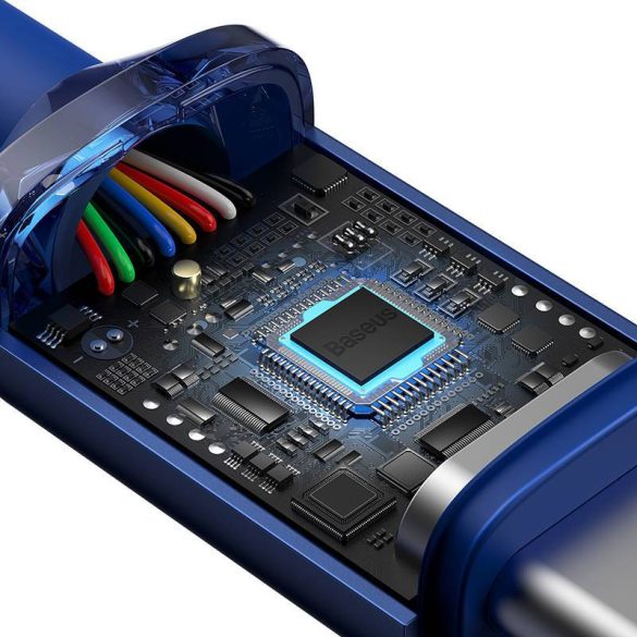 USB-C-kábel a USB-C Baseus Crystal Shine, 100W, 2m (kék)